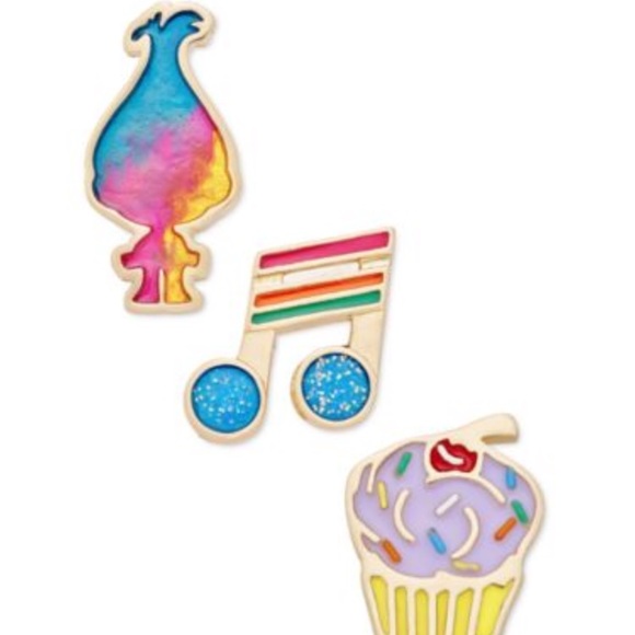 Betsey Johnson XoX Trolls 3 Pc. Decorative Pins - Picture 1 of 6